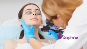 Nd:YAG laser hair removal for facial areas with careful planning for skin tone, hair thickness and sensitivity.